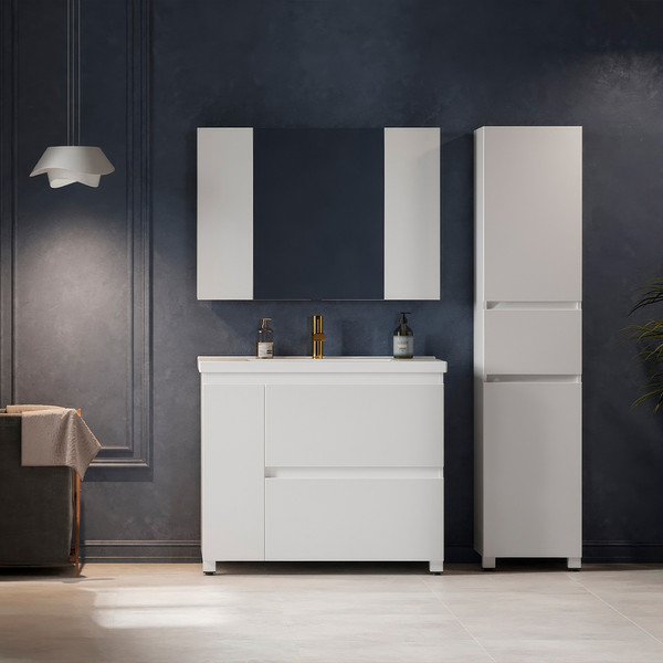 Тумба под умывальник Belux Неаполь Н 100-02 (1, белый глянцевый)