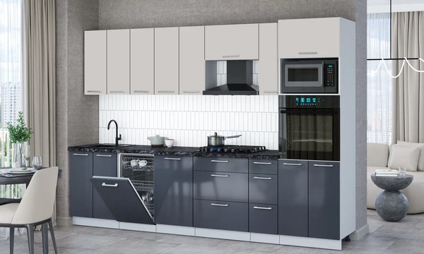 Кухонный гарнитур Интерлиния Мила Gloss 3.0-ПМ3