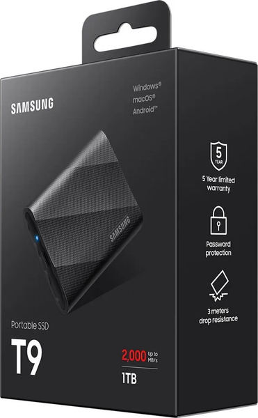 Внешний жесткий диск Samsung T9 1TB (MU-PG1T0B/WW)