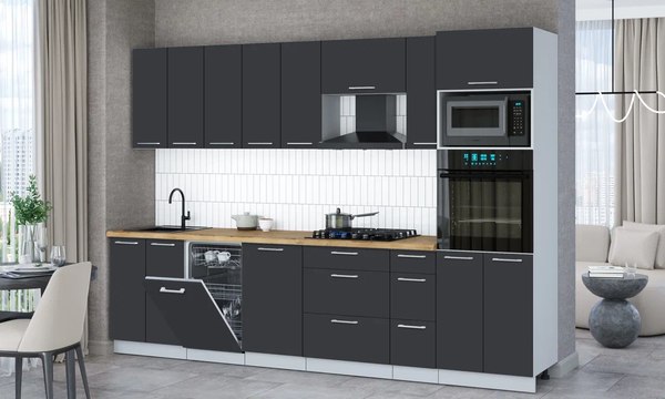 Кухонный гарнитур Интерлиния Мила Gloss 3.0-ПМ3