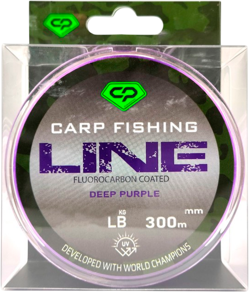 Леска флюорокарбоновая Carp Pro Fluorocarbon Coated Deep Purple 300м / CP5003-035 - фото