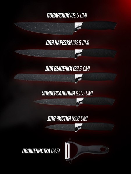 Набор ножей Classmark С овощечисткой