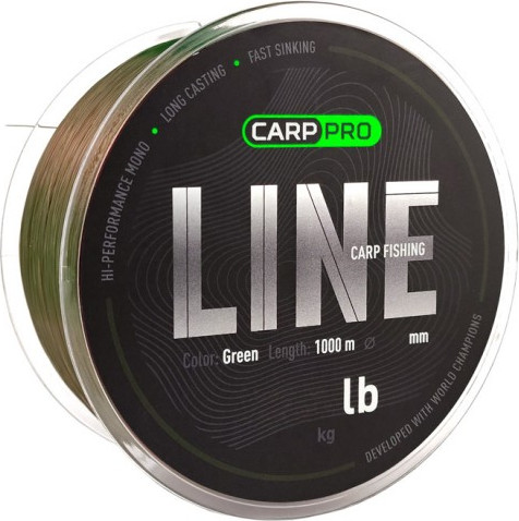 Леска монофильная Carp Pro Green 1000м / CP5210-025