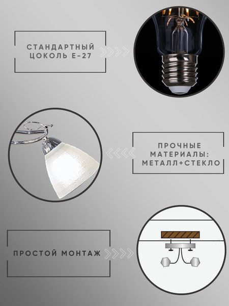Потолочный светильник Aitin-Pro НПБ 02-2x60-101 / 8430/2