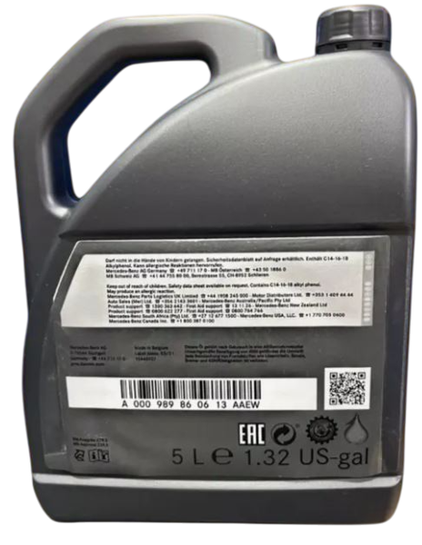 Моторное масло Mercedes-Benz 5W40 229.5 / A000989630813AAEW