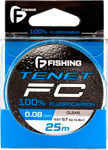 Леска флюорокарбоновая F-Fishing Tenet Fluorocarbon 25м / FTFT-008 - фото