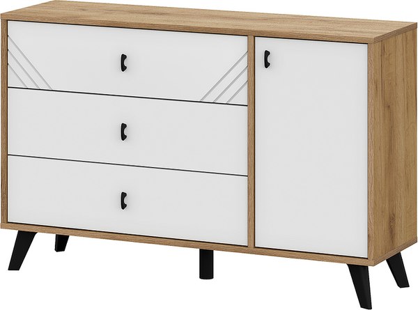 Тумба Mio Tesoro Байкал 3 ящика со створкой