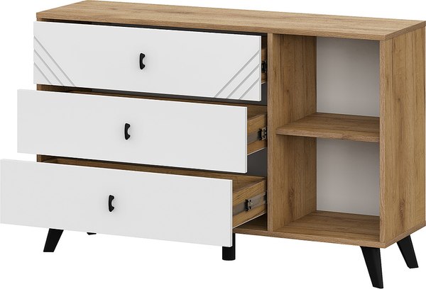 Тумба Mio Tesoro Байкал 3 ящика со створкой