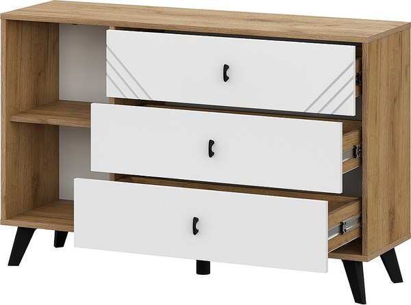 Тумба Mio Tesoro Байкал 3 ящика со створкой