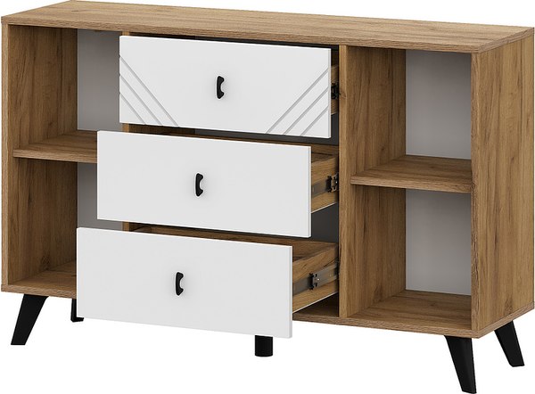 Тумба Mio Tesoro Байкал 3 ящика двухстворчатый