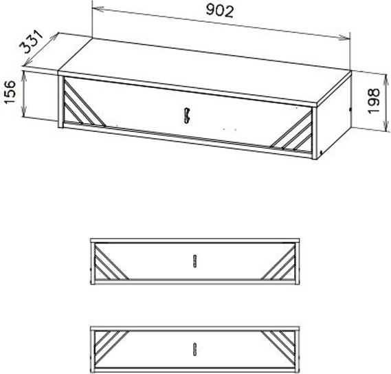 Туалетный столик Mio Tesoro Байкал навесной