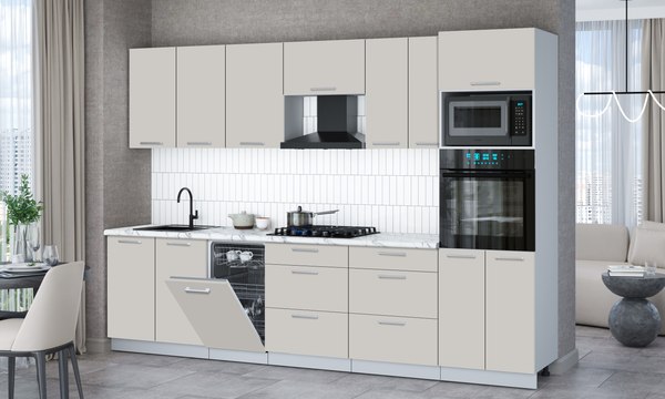 Кухонный гарнитур Интерлиния Мила Gloss 3.05-ПМ3