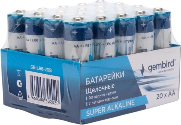 Комплект батареек Gembird GB-LR6-20B