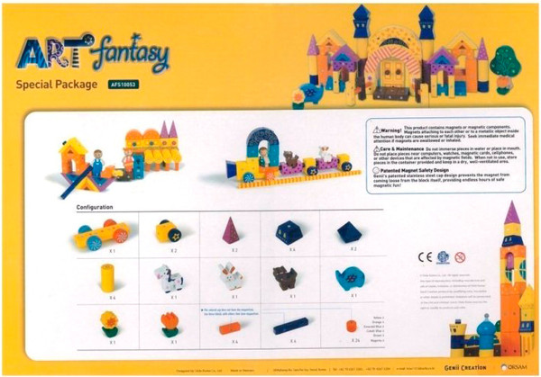 Конструктор магнитный Genii Creation Арт Фэнтези / AFS10053