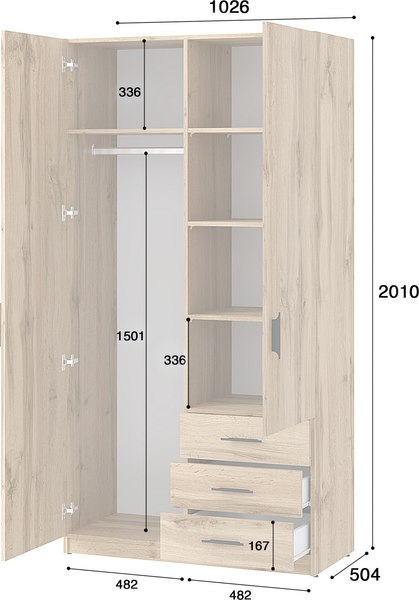 Шкаф Involux Престон 226H051