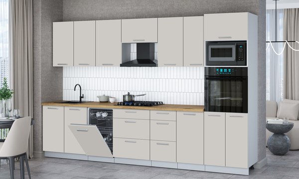 Кухонный гарнитур Интерлиния Мила Gloss 3.25-ПМ3