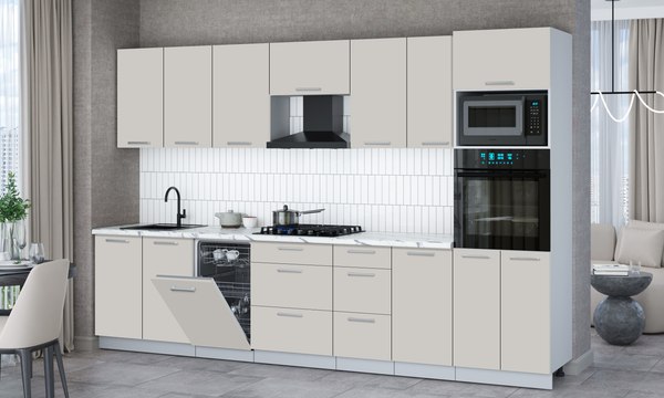 Кухонный гарнитур Интерлиния Мила Gloss 3.25-ПМ3