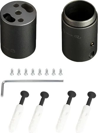 Набор креплений для гибкого неона Arlight MOONLIGHT-VT-CEILING-DL-D25 Black / 048401 - фото