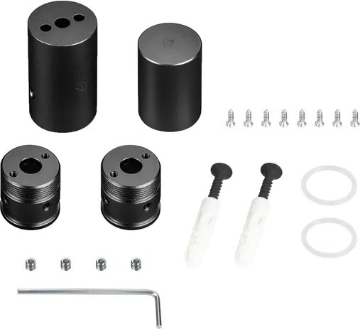 Набор креплений для гибкого неона Arlight MOONLIGHT-VT-CEILING-D18 Black / 048591 - фото