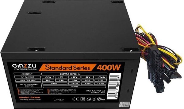 Блок питания для компьютера Ginzzu SA400 400W