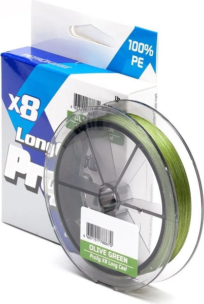 Леска плетеная Петроканат ProJig X8 Long Cast 0.18мм 14.0кг