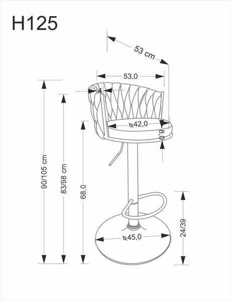 Стул барный Halmar H125