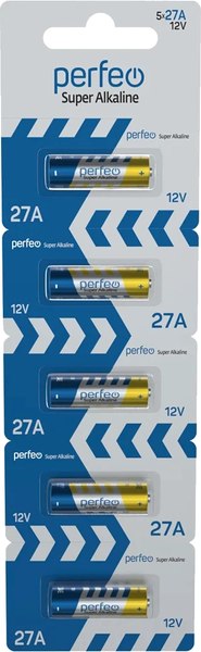 Комплект батареек Perfeo А27-BP5 Super Alkaline / PF 27A/5BL - фото