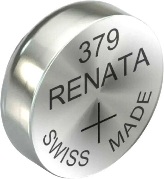 Батарейка Renata SR379/SR521SW BL-1 1.55V 10mAh 5.8x1.6mm - фото