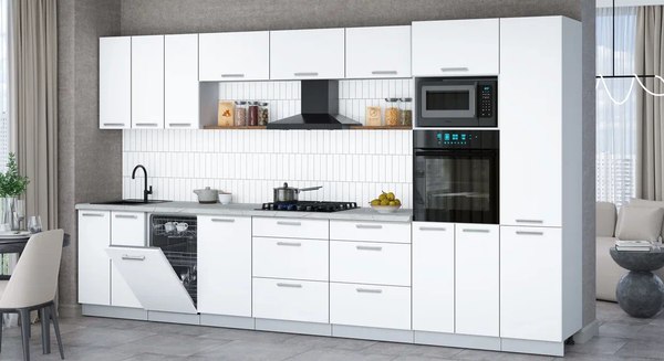 Кухонный гарнитур Интерлиния Мила Gloss 3.7-ПМ3