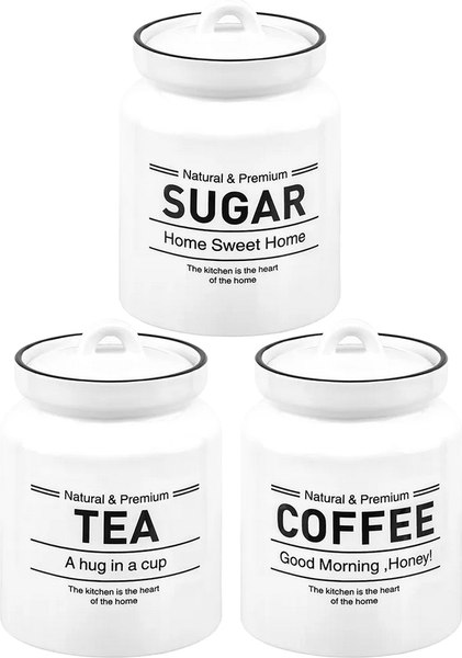 Набор емкостей для хранения Elan Gallery Tea. Coffe. Sugar / 111019 - фото