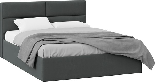 Двуспальная кровать ТриЯ Глосс универсальная с ПМ тип 1 180x200 - фото