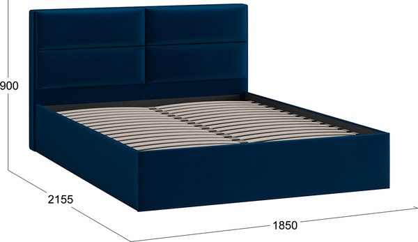 Двуспальная кровать ТриЯ Глосс универсальная Тип 1 180x200