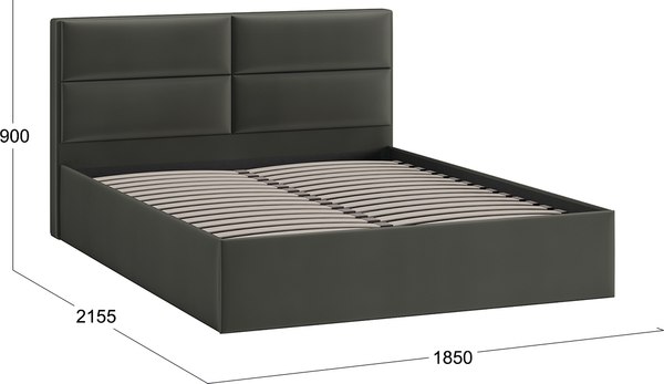 Двуспальная кровать ТриЯ Глосс универсальная тип 1 180x200