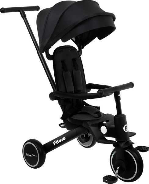 Трехколесный велосипед с ручкой Pituso Leve Pro / T8-Black - фото