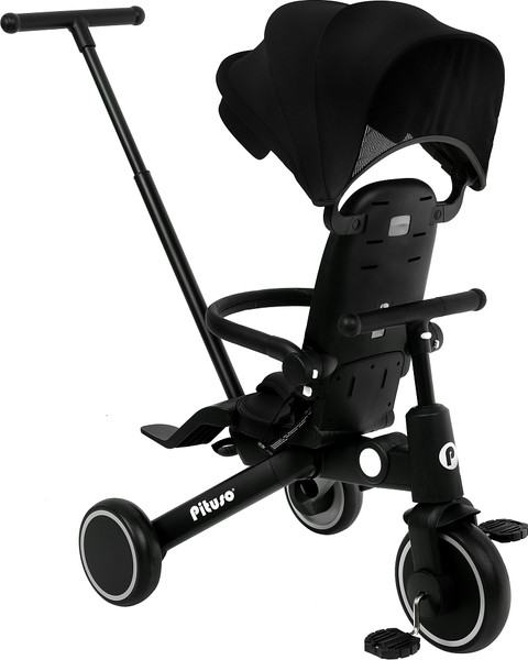 Трехколесный велосипед с ручкой Pituso Leve Pro / T8 Plus-Black