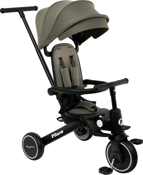 Трехколесный велосипед с ручкой Pituso Leve Pro / T8 Plus-Khaki - фото