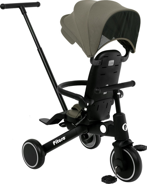 Трехколесный велосипед с ручкой Pituso Leve Pro / T8 Plus-Khaki