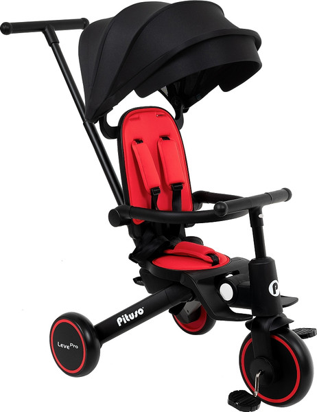 Трехколесный велосипед с ручкой Pituso Leve Pro / T8 Plus-Red - фото