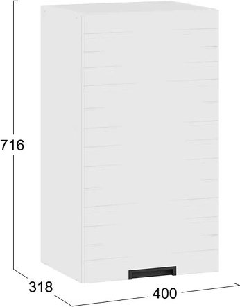 Шкаф навесной для кухни ТриЯ Гренада фреза 1В4 / 1В4-Ф