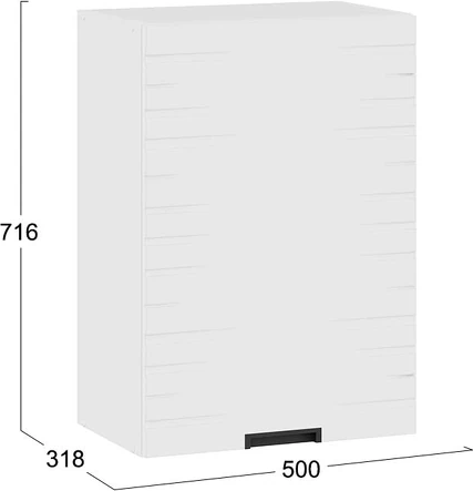 Шкаф навесной для кухни ТриЯ Гренада фреза 1В5 с одной дверью