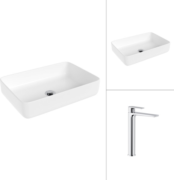 Умывальник со смесителем Lauter 21487-50 + Reef 21CK8678C - фото