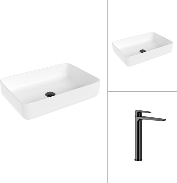 Умывальник со смесителем Lauter 21487-50 + Reef 21CK8678BS - фото