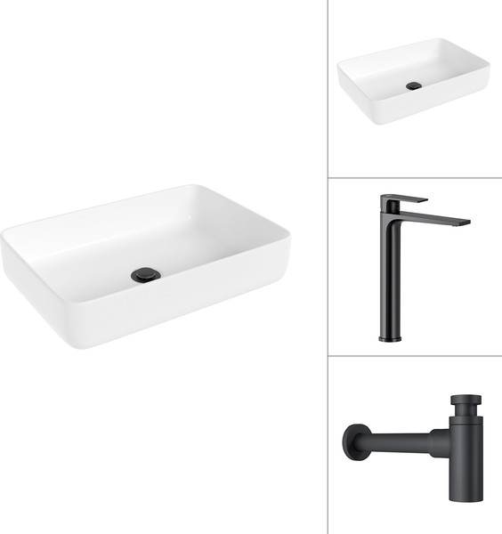 Умывальник со смесителем Lauter 21487-50 + Reef 21CK8678BS с сифоном 21635B - фото