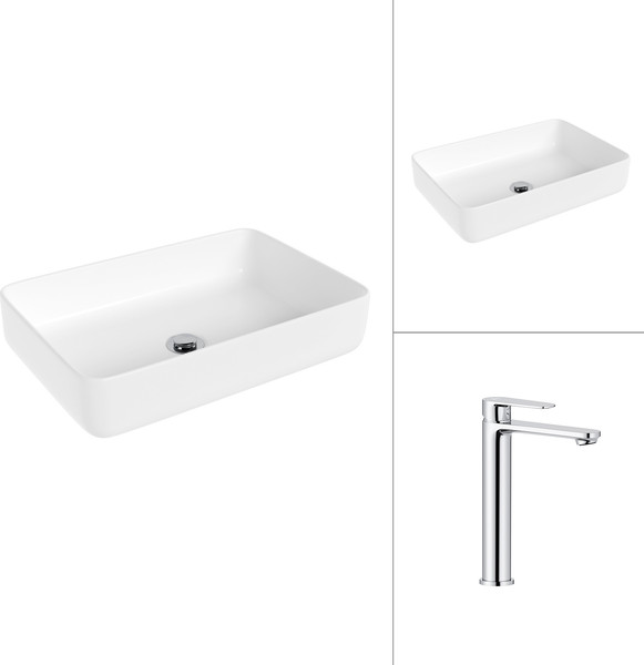 Умывальник со смесителем Lauter 21487-50 + Moon 21СK81691C - фото