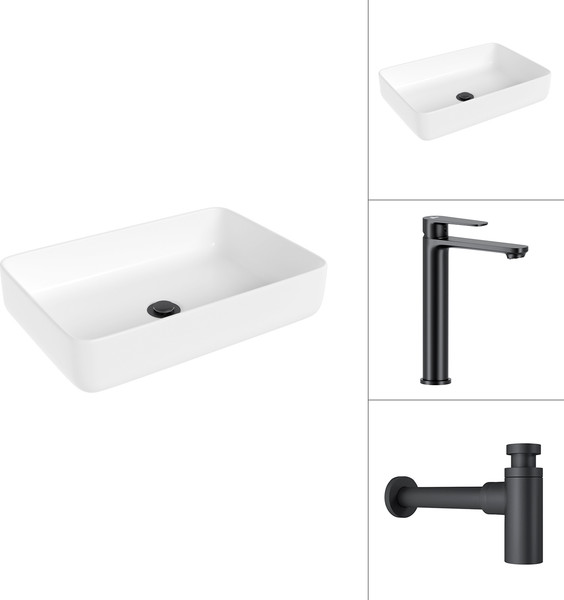 Умывальник со смесителем Lauter 21487-50 + Moon 21СК8691BS с сифоном 21635B - фото