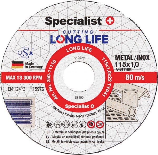 Отрезной диск Specialist OSA 250-11110 - фото