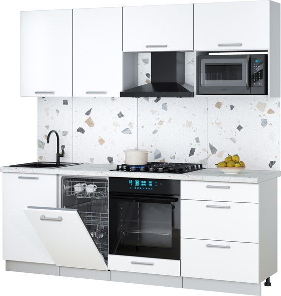 Кухонный гарнитур Интерлиния Мила Gloss 2.15-ПМ4 - фото