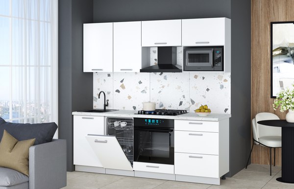 Кухонный гарнитур Интерлиния Мила Gloss 2.15-ПМ4