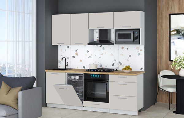 Кухонный гарнитур Интерлиния Мила Gloss 2.15-ПМ4