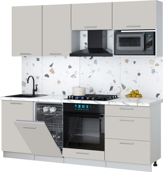 Кухонный гарнитур Интерлиния Мила Gloss 2.15-ПМ4 - фото